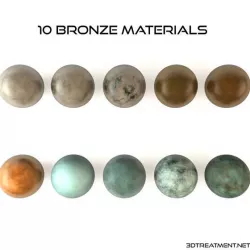 10 Bronze Material Shaders for Cinema4d Texture