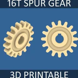 16-Tooth Spur Gear Free 3D print model