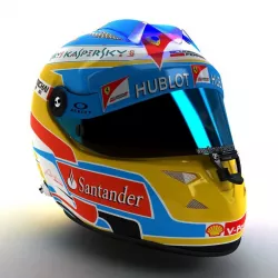 2014 Fernando Alonso Schuberth F1 Helmet Low-poly  3D model