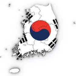 3d Political Map of South Korea 3D model