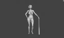 3D Printable Nude Female Body Pose 07 FREE Free 3D print model