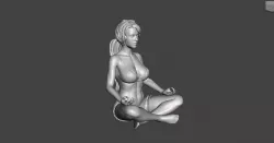 3D Printable Nude Female Body Pose 10 FREE Free 3D print model