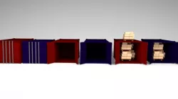 6 pcs container and 1 transporter box Free 3D print model