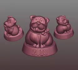 A symbol of the New Year 2018 Free 3D print model