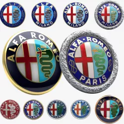 Alfa Romeo Badge History Collection Low-poly  3D model