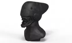 Alien Cyborg Bust Free 3D print model