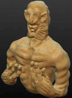 Alien with Stand Free 3D print model