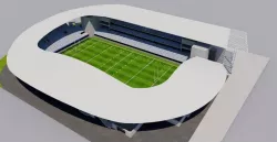Altrad Stadium - Montpellier Low-poly  3D model