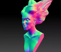 Angel Bust Wing-Haired Lady Free 3D print model