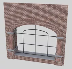 ARCHED WINDOW STOREFRONT 3D model