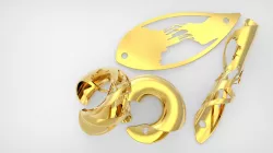 Artistic Leaf Industry Impact Silhouette Pendant - LeaF x VE Free 3D print model