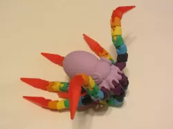 Ball-joint articulated octopus Free 3D print model