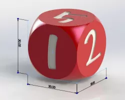 Basic dice Free 3D print model