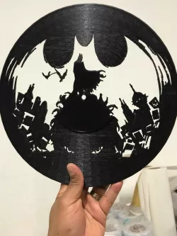 batman  vinyl wall clock Free 3D print model