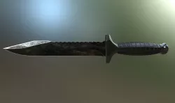 Battle Knife OC-04 Midpoly Game-ready PBR Low-poly  3D model