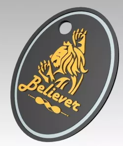 Believer keychain   Free 3D print model