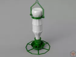 Bird Feeder with holder for Coca Cola bottle Free 3D print model