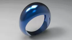 Blue Anodized Aluminum Ring Free 3D print model