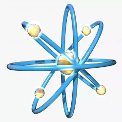 Blue Atom Model 3D model