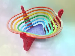 Bowl for sweets rainbow Free 3D print model