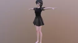 Brenda - Rigged Anime Character  Low-poly  3D model