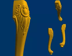 CABRIOLE CARVED Furniture Leg 3D Models  Free 3D print model