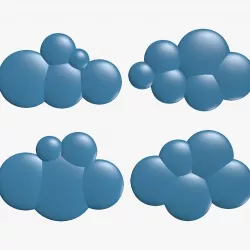 Cartoon Clouds 3D model