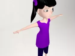 Cartoon Girl 3D model