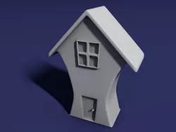 Cartoon house Free 3D print model
