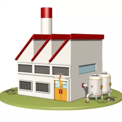 Cartoon Industrial Factory 3D model