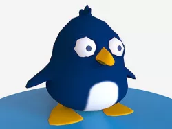 cartoon penguin Low-poly  3D model