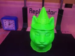 Cat head with a witch hat