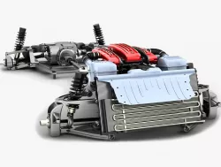 Chassis FF - V12 Engine Tipo F133E AWD system Low-poly  3D model