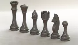 Chess figure set HIGHPOLY 3D Models Free 3D print model