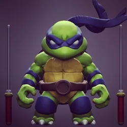 Chibi mutant ninja turtles - Leo Sample Free 3D print model