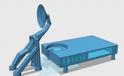 Chopping bourd with Salad tosser Free 3D print model