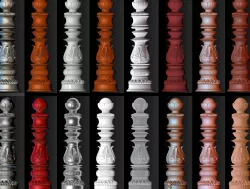 Column stairs Free 3D print model