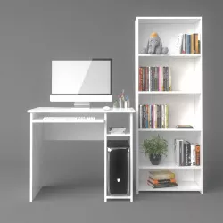 Computer Desk and Bookshelf 3D model