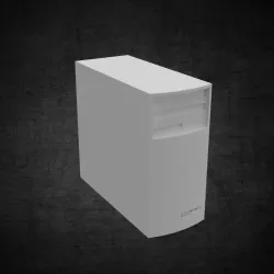 Computer -  desktop computer for office layout Low-poly  3D model
