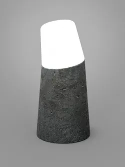 Concrete table lamp 3D model