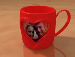 Couple In a Heart Cup Free 3D print model