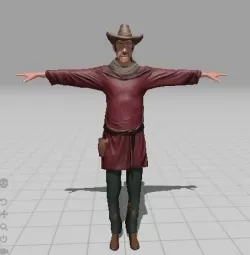 Cowboy Toon 3D 3D model