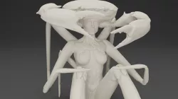 Crab Woman - 3d Print Concept Free 3D print model