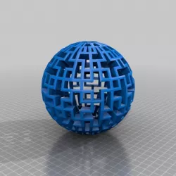 Cubical Sphere Free 3D print model