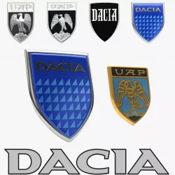 Dacia Emblem History Collection Low-poly  3D model