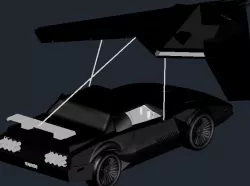 Darth Vader driving Knight Riders KITT car while being airlif... Free 3D print model