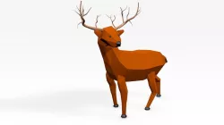 DEER - low poly Low-poly  3D model