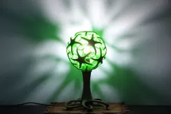 Double star lamp with star base Free 3D print model