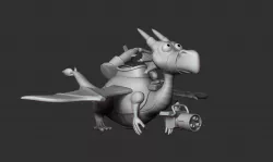 Dragon cartoon Free 3D print model