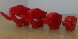Elephant ornament Free 3D print model